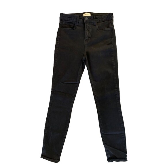 L'Agence Jeans Womens size 27 Black Margot High Rise Skinny Ankle Stretch Denim - Picture 1 of 10